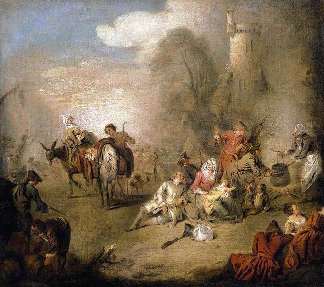 Soldiers and Camp Followers Resting from a March, Jean-Baptiste Pater